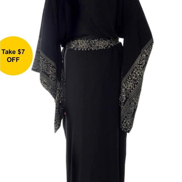 Indonesian Floral Print Robe One Size - Picture 2 of 11